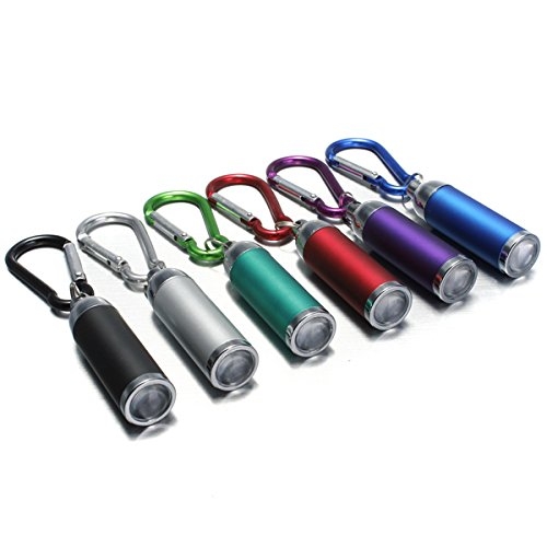 Photo 2 — Mini LED Lampe de Poche Torche Eclairage Porte-Clé Portable-ARGENT