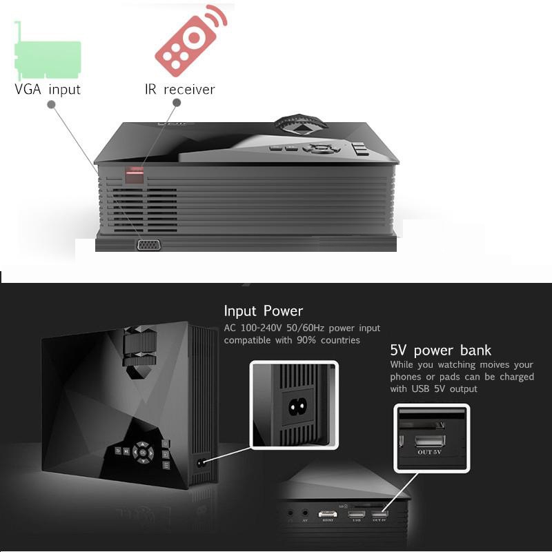 Photo 2 — Mini UC46 1080P Wifi LED vidéo cinéma Maison