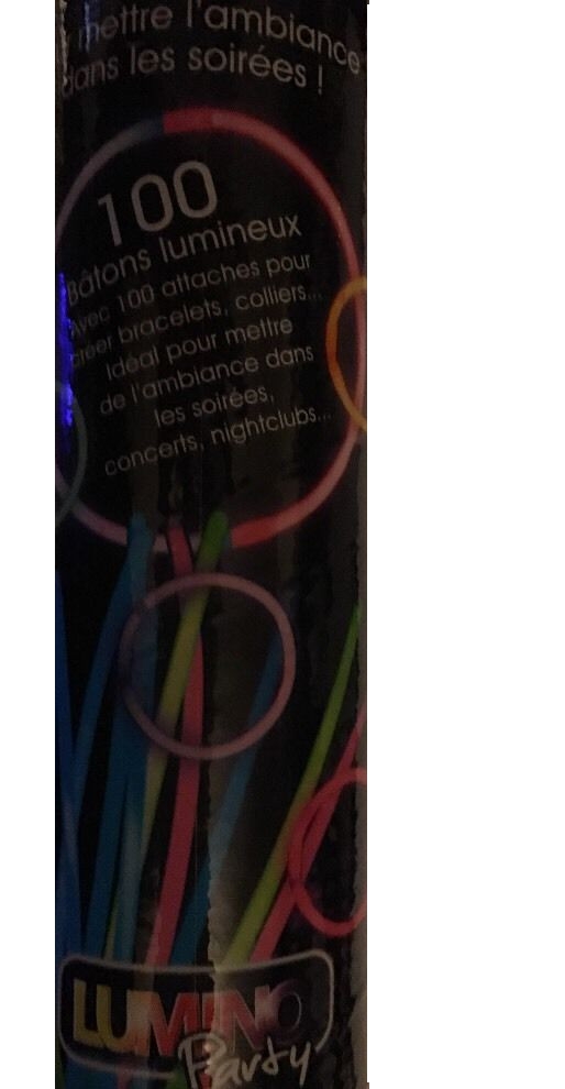 100 sticks bâtons lumineux 