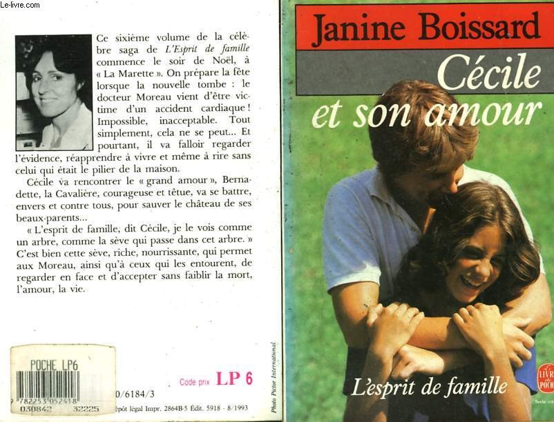 livre janine boissard cécile et son amour