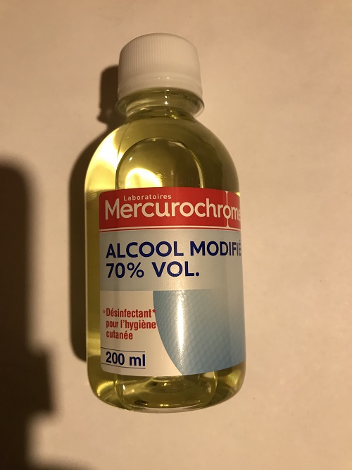 alcool modifié 70 degré usage cutané