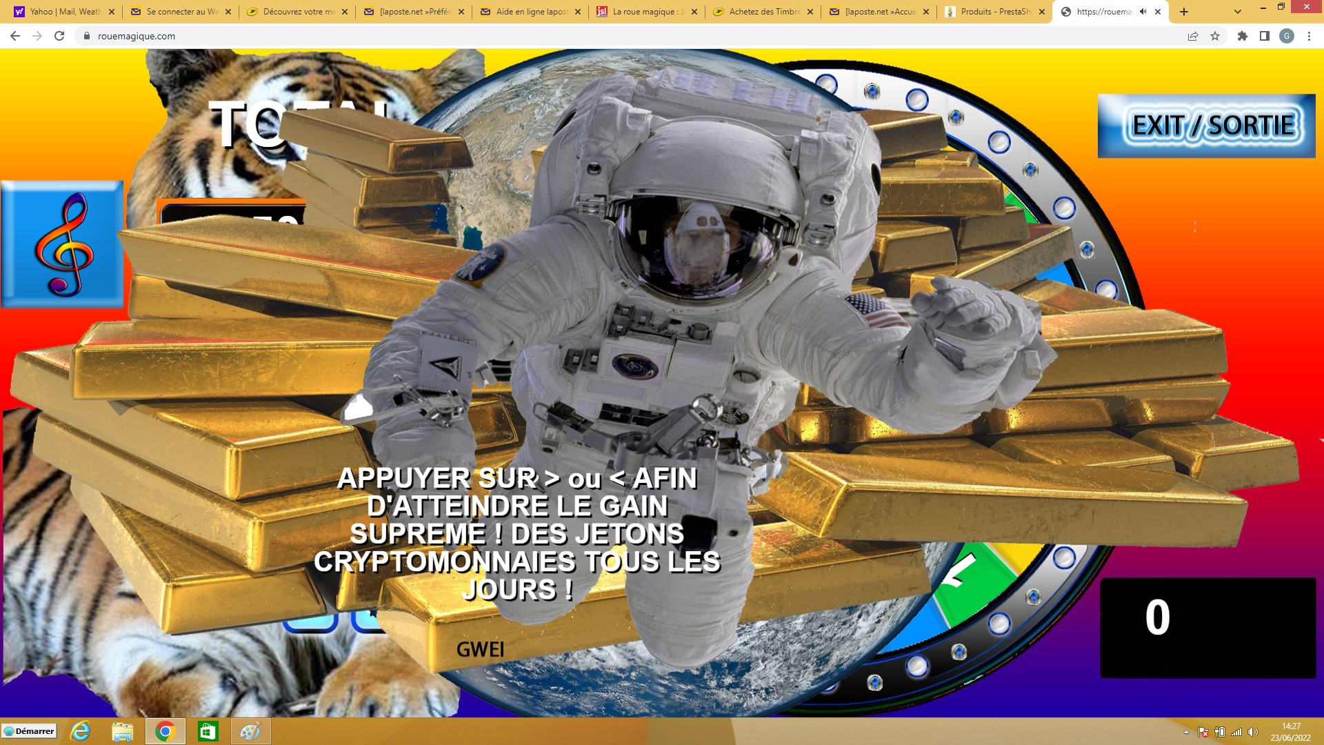 Photo 2 — roue promotionnelle avec administration