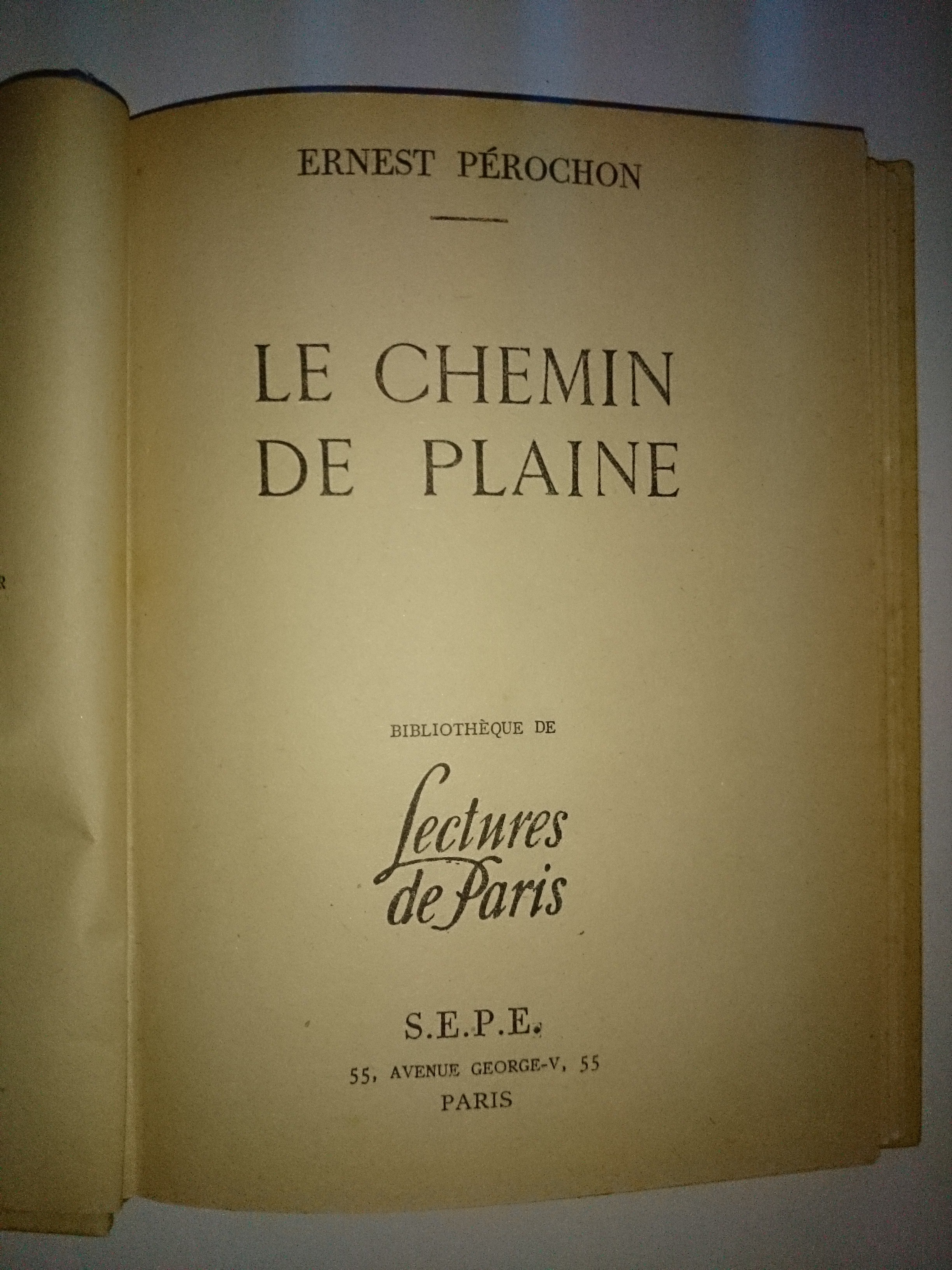 livre le chemin de plaine