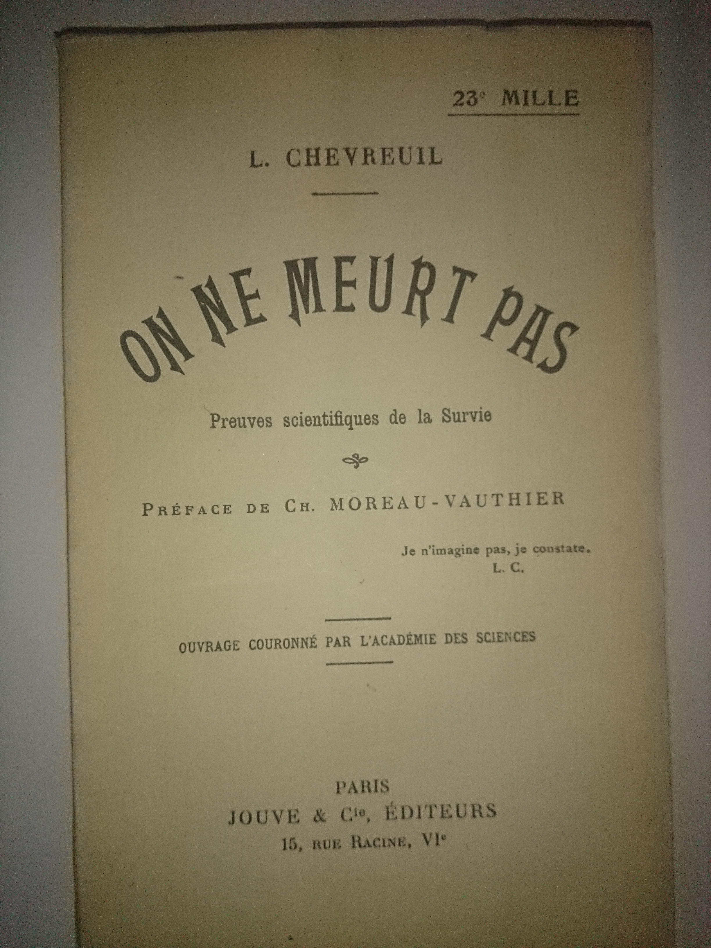 livre on ne meurt pas
