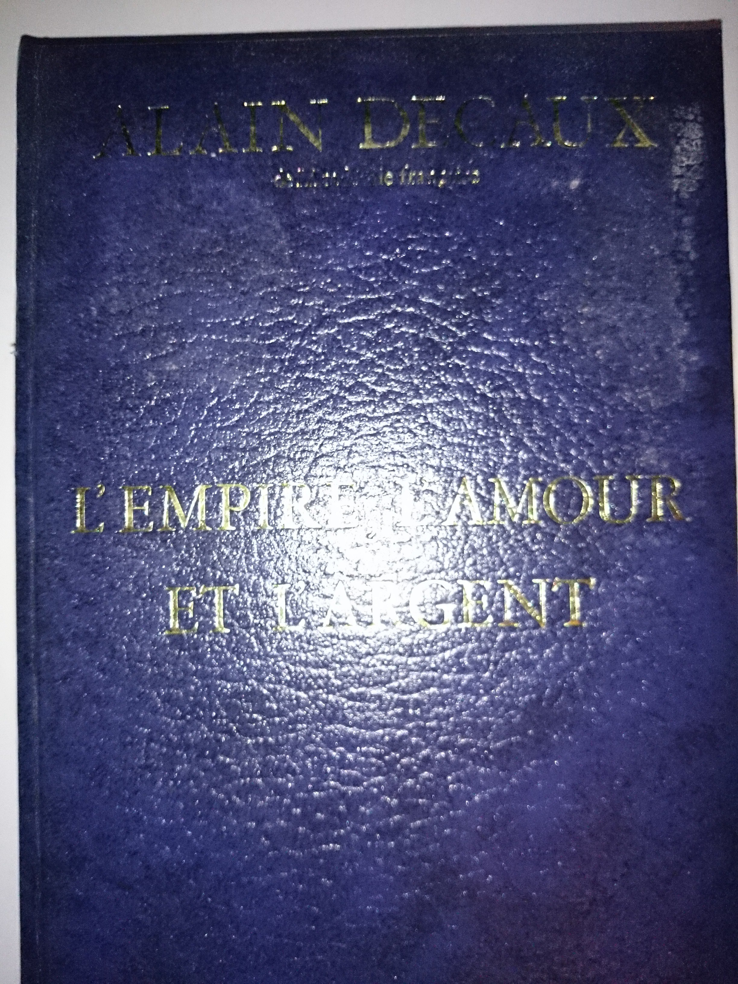 livre l'empire, l'amour et l'argent