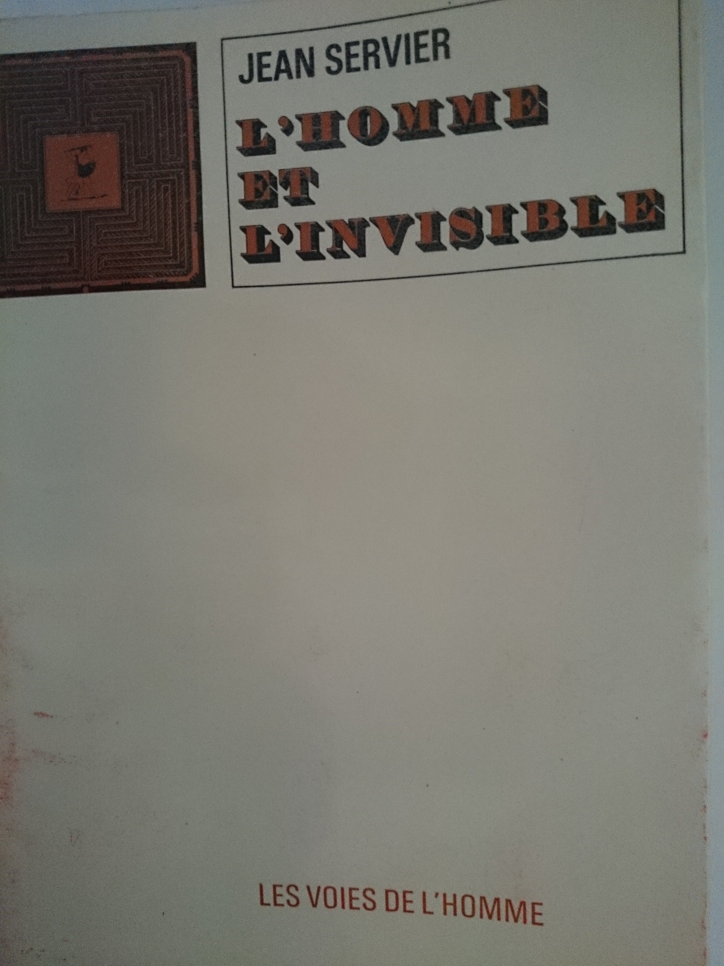 livre l'homme et l'invisible