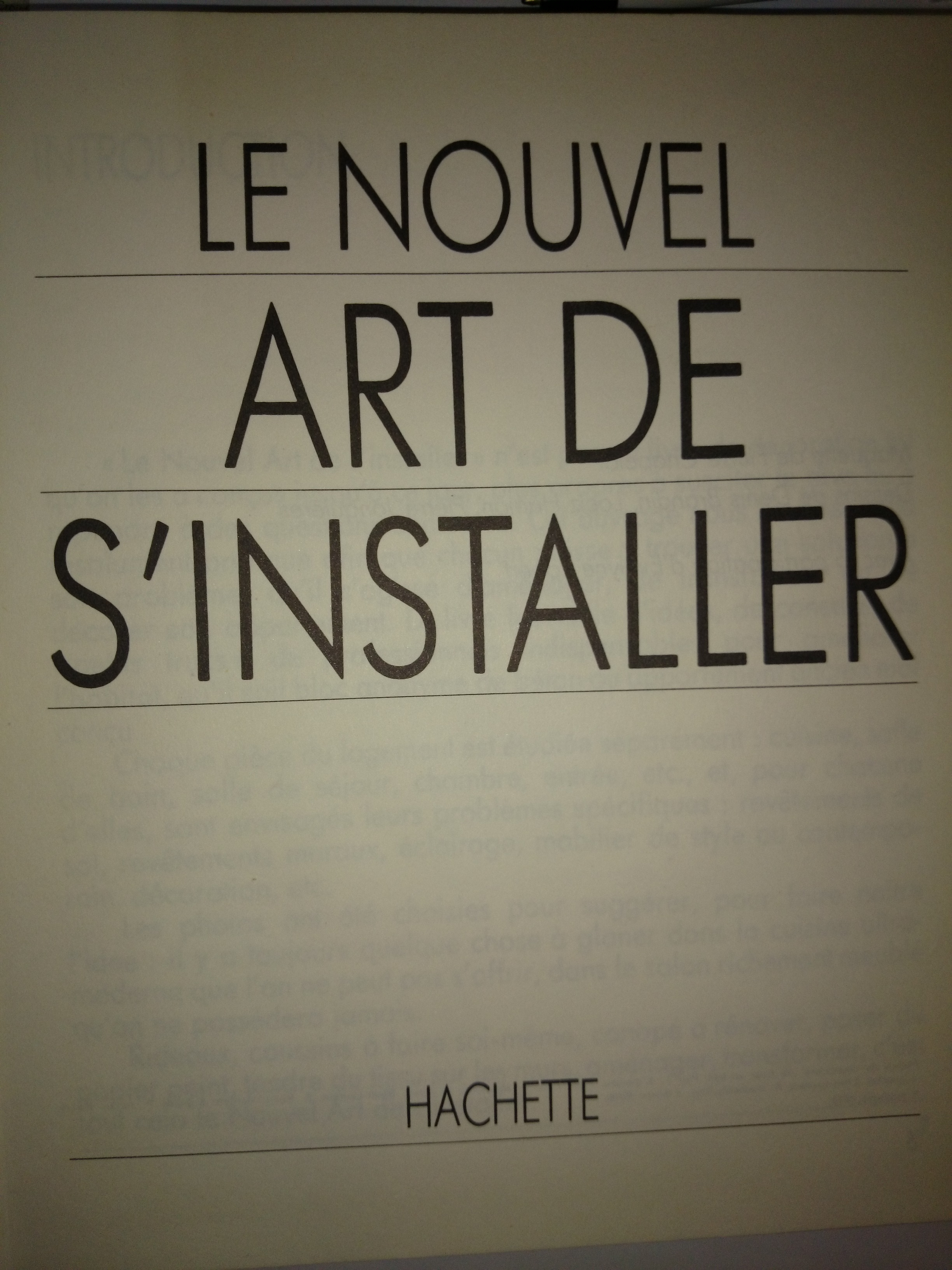 livre le nouvel art de s'installer