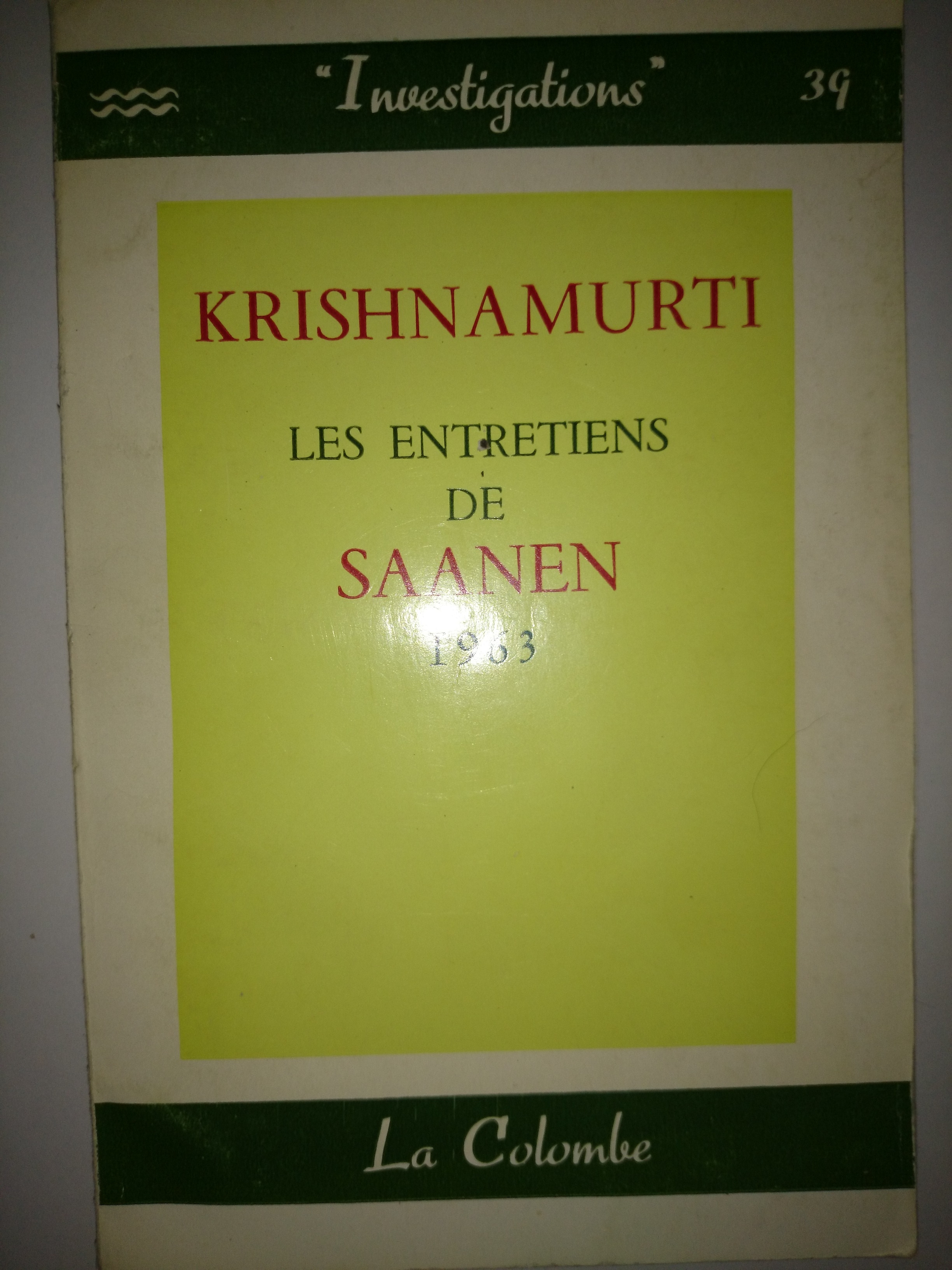 livre krishnamurti